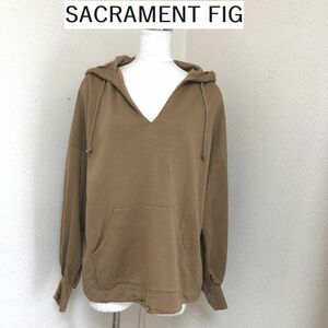 SACRAMENT FIG レディース　 スウェット フード付き トレーナー パーカー ブラウン