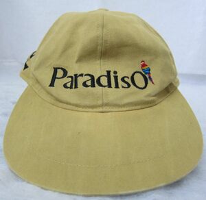 BRIDGESTONE　ParadisO（ブリヂストン パラディーゾ）　キャップ　　からし色 コットン　オウム　　フリーサイズ(56～59㎝)　　ok2311E