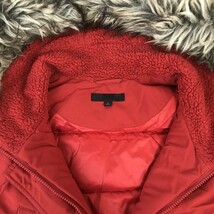 ユニクロ/UNIQLO★モッズコート型/ダウンコート/ジャケット【レディースL/赤/red】フェイクファー/Coat/Jacket/Jumper/ 訳あり特価◆BH479_画像4