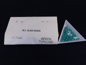 983△未使用 チェコビーズ M.C.GLASS BEADS グリーンターコイズ SUPERIOR CRYSTALS
