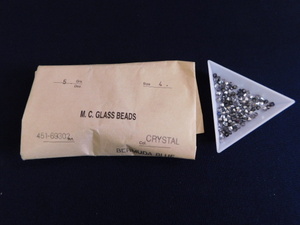 1057△未使用 チェコビーズ M.C.GLASS BEADS クリスタル バミューダブルー