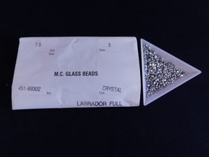 1822△未使用 チェコビーズ M.C.GLASS BEADS クリスタル LABRADOR FULL