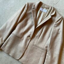 MaxMara 白タグ カシミヤ100% イタリア製 ベージュ テーラードジャケット 4 ブレザー シングル カシミア マックスマーラ Max Mara ウール_画像3