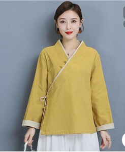  tea ina clothes tops little thick autumn winter tea ina tops settled texture (fabric) plain simple tea . clothes Chinese tea costume usually put on flag . race manner 