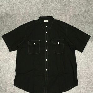 【良品】田中期 田中オム／コムデギャルソンオム COMME DES GARCONS HOMME／半袖シャツ／ブラック 黒