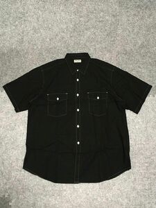 【良品】田中期 田中オム／コムデギャルソンオム COMME DES GARCONS HOMME／半袖シャツ／ブラック 黒