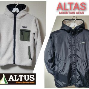 ALTUS MOUNTAIN GEAR リバーシブルボアフリースジャケット XL 美品 別注 アルタスマウンテンギア ブルゾン