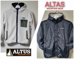 ALTUS MOUNTAIN GEAR リバーシブルボアフリースジャケット XL 美品 別注 アルタスマウンテンギア ブルゾン