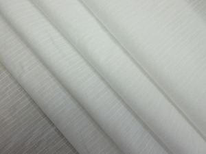 綿100 平織 ストライプ ドット スカート ワンピース 薄地 巾110cm 長5m オフホワイト [m238]