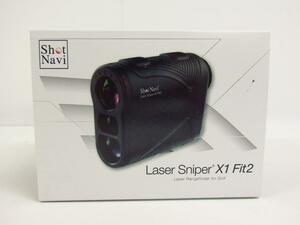 未使用品 Shot Navi ショットナビ Laser Sniper X1 Fit2 ブラック ゴルフ用レーザー距離計 ◆SP7472