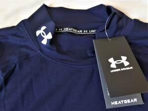 UNDER ARMOUR アンダーアーマー HEATGEAR ハイネック長袖コンプレッションシャツ　XL　紺