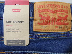 LEVI'S リーバイス 510 SKINNY STRETCH ジーンズ　Ｗ36-L32　92cm