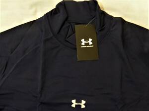 UNDER ARMOUR アンダーアーマー 野球 Heatgear モックネック 長袖 コンプレッション シャツ　XXL　紺