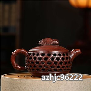 紫砂壷 一等品 茶壺 手作り 茶壷 茶入 煎茶道具 煎茶道具急須 茶器 茶道具 工芸品陶芸 容量：280ML