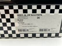 【美品】箱有 ノーネーム NO NAME MIKO IN ZIP BOOTSSTK 36 (23ｃｍ) 本革 ショートブーツ ウェッジソール_画像9