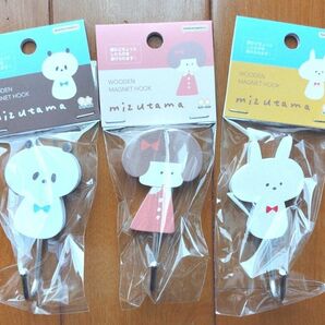 mizutama ミズタマ 木製マグネットフック　3種まとめ売りセット　