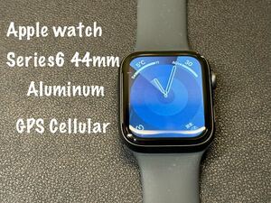 ☆即決 バッテリー99% Apple Watch series6 44mm アップルウォッチ GPSモデル スペースグレイアルミニウム 心電図 シリーズ6 019