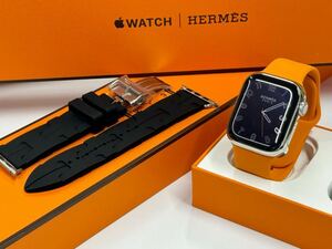 ☆最新 即決 美品 100% Apple Watch series9 HERMES 41mm アップルウォッチ エルメス GPS+Cellular シルバーステンレス シリーズ9 109