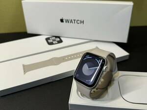 ☆即決 ほぼ未使用 ケア加入可能 Apple Watch SE2 44mm シルバーアルミニウム アップルウォッチ スターライトスポーツバンドGPSモデル 031