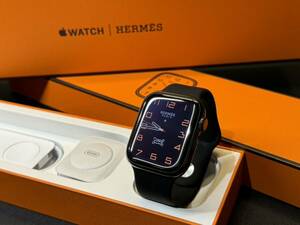 ☆即決 美品 Apple Watch series7 HERMES 45mm アップルウォッチ エルメス Cellular 黒 ブラックステンレス シリーズ7 239
