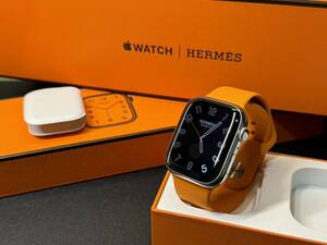 ☆最新 即決 美品 100% Apple Watch series9 HERMES 45mm アップルウォッチ エルメス GPS+Cellular シルバーステンレス シリーズ9 245