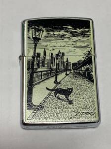 本体のみ 1993年　CAT　黒猫　蓄光　ZIPPO　USED