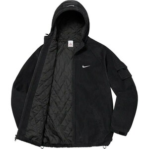 美品 希少 SUPREME シュプリーム 21SS×NIKE Arc Corduroy Hooded Jacket Size M ナイキ アーチ コーデュロイジップジャケット ブラック