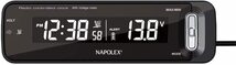ナポレックス FIZZ-1027 ボルテージメータークロック 誤警報カット デジタル 旅行 ドライブ 時間 粘着シート 電池式 アラーム NAPOLEX_画像2