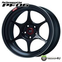 送料無料 ENKEI Performance Line PF06 18インチ 18x8.5J 5/100 +48 M/BK マシニングブラック 新品ホイール1本価格_画像1