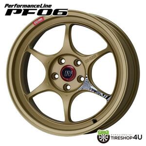 送料無料 ENKEI Performance Line PF06 18インチ 18x8.0J 5/114.3 +45 G ゴールド 新品ホイール1本価格