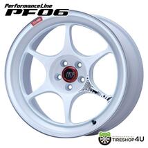 送料無料 ENKEI Performance Line PF06 18インチ 18x9.0J 5/100 +42 M/W マシニングホワイト 新品ホイール1本価格_画像1