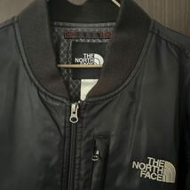 廃番 THE NORTH FACE ノースフェイス Q THREE JACKET ナイロンMA-1フライトジャケット L 良品_画像2