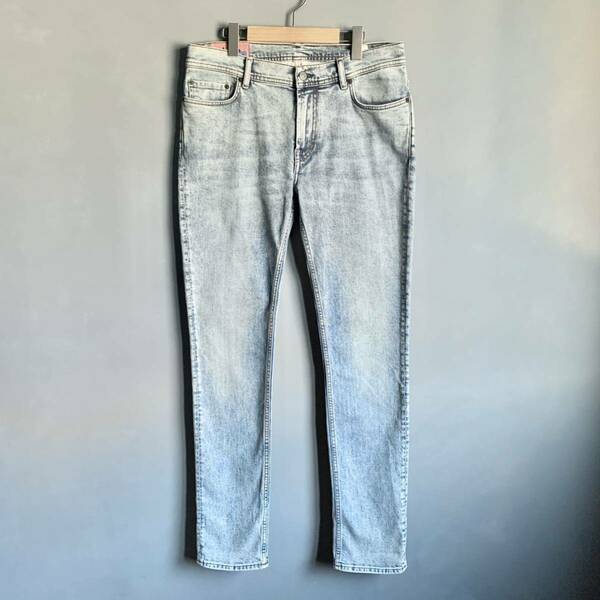 ACNE STUDIOS NORTH Marble Wash アイスブルーデニムパンツ アクネ スキニースリムフィット 33