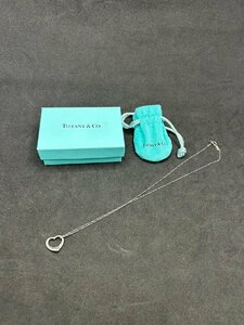 【N1770】Tiffany　ティファニー　925　シルバー　SV　オープンハート　ネックレス　2.8g　中古品　保管品