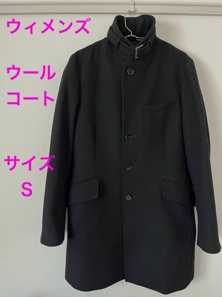 【最終処分価格】【美品】ウールコート　ビジネスコート　ブラック　サイズS