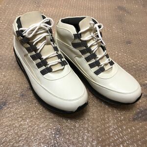 【251中古品】 1円スタート シリヤシューズ DH XILIYA SHOES 靴 ハイカット スニーカー 白色 25.5cm