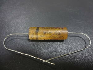 PHILCO 0.001μF 600V Vintage ワックスモールドペーパーコンデンサー 未使用品