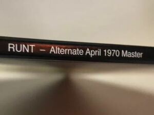 TODD RUNDGREN/RUNT-ALTERNATE APRIL 1970 MASTER ■ R1 725066/081227820954 ○トッド　ラングレン