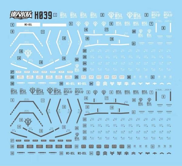 HGUC 1/144 ザクＩ・スナイパータイプ用水転写式デカール