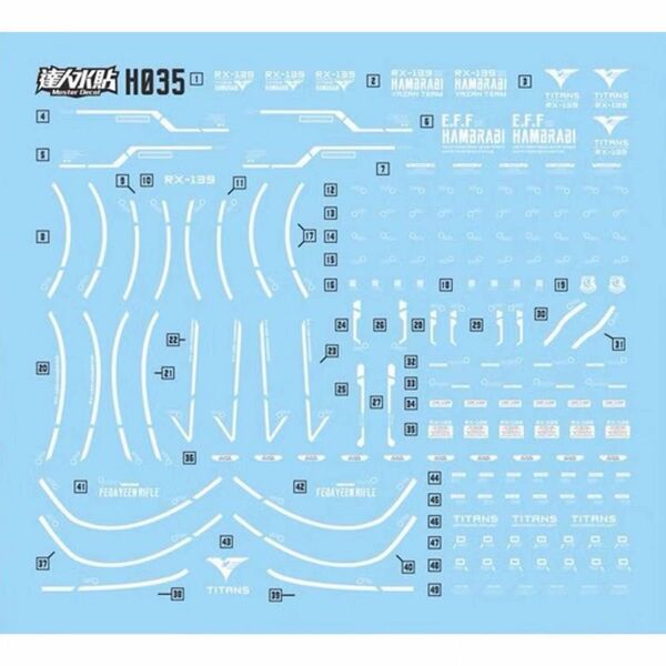HGUC 1/144 RX-139 ハンブラビ用水転写式デカール
