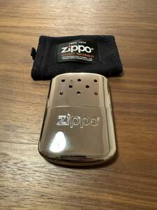 動作未確認 Zippo HANDY WARMER ジッポ ジッポー ハンディウォーマー オイル充填式カイロ シルバー ケース 袋 付き 良品