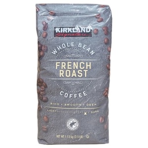 カークランド フレンチローストコーヒー（豆）1.13kg コストコ グレーのパッケージ