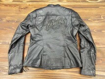 S ハーレーダビッドソン レディース「Crystal Embellished」牛革 レザージャケット ライダース Harley-Davidson 女性 _画像3