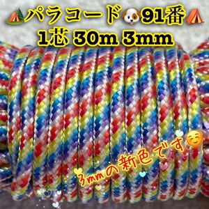 ☆★パラコード★☆１芯 ３０m ３mm☆★９１番★手芸とアウトドアなど用★