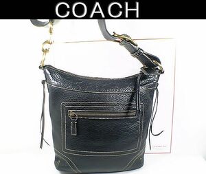 ★超美品！★ＣＯＡＣＨ　コーチ★とってもお洒落で素敵な♪フルレザー 肩掛け／斜め掛け／２ＷＡＹショルダーバッグ■チャーム付■本物■