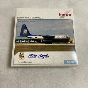 ヘルパ Blue Angels Lockheed C-130 Hercules 輸送機 ハーキュリーズ 1/500 航空機 模型 HERPA ダイキャストMARINES