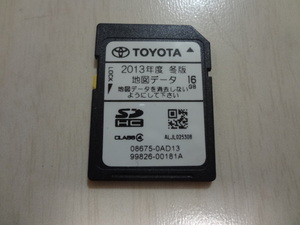 トヨタ 2013年度冬版 16GB 地図データ SDカード 08675-0AD13 中古 検)ECLIPSE/FUJITSU/富士通テン/エクリプス/更新/バージョンアップ