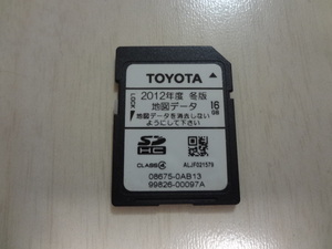 トヨタ 2012年度冬版 16GB 地図データ SDカード 08675-0AB13 中古 検)ECLIPSE/FUJITSU/富士通テン/エクリプス/更新/バージョンアップ