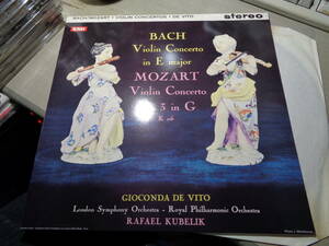 ジョコンダ・デ・ヴィート,GIOCONDA DE VITO,RAFAEL KUBELIK/BACH & MOZART:VIOLIN CONCERTOS(TESTAMENT RE; ASD 429 STEREO 180g NM LP