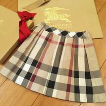 美品　バーバリー　BURBERRY プリーツスカート フォーマル 入園式　入学式　卒園式　卒業式　発表会　110㎝　レザーベルト_画像7